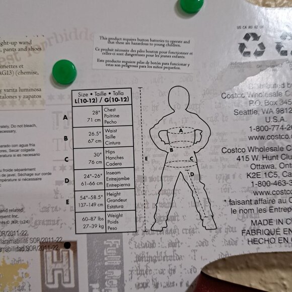 DisguiseHarry Potter Hogwarts Halloween One Size Costume Robe - Black - Picture 4 of 7